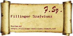 Fillinger Szalviusz névjegykártya